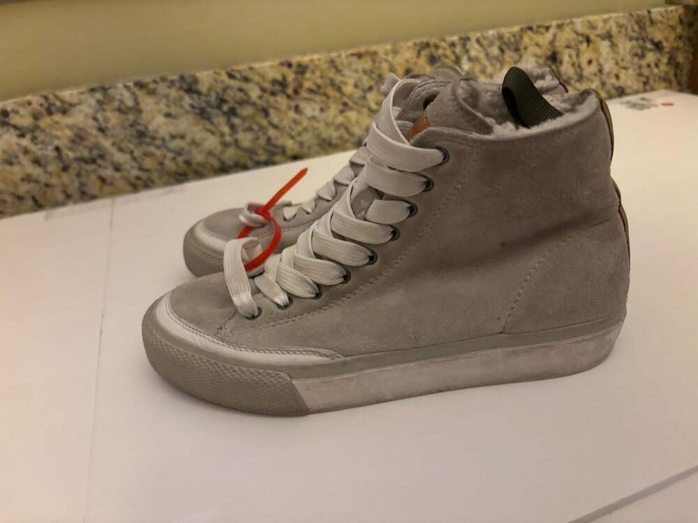 Rag & Bone Shearling Lined Suede High Top Sneakers